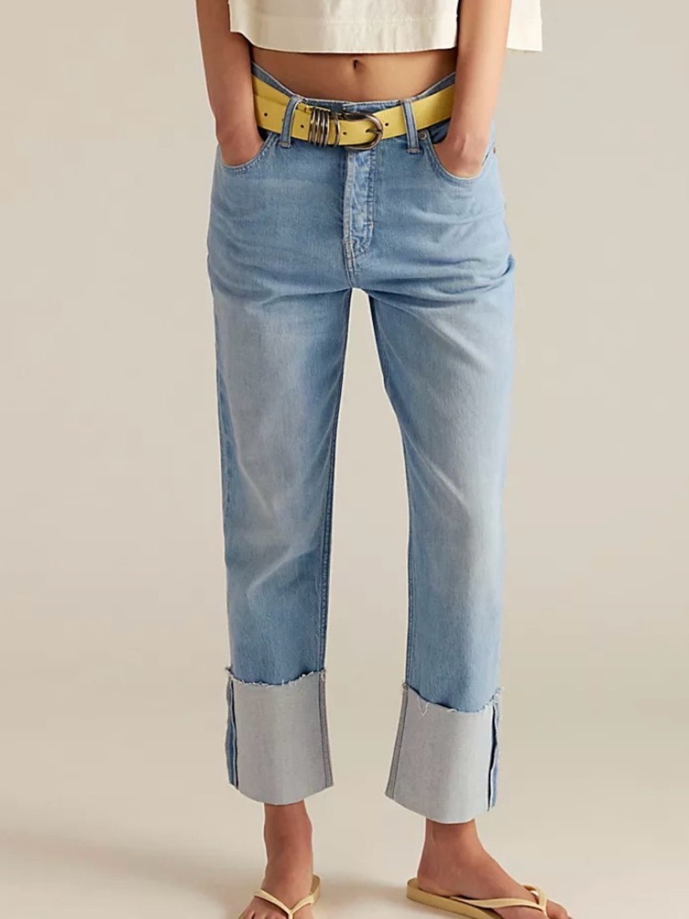 Free People We The Free Isabelle Slim Cuffed Jeans. NWT. Taboo